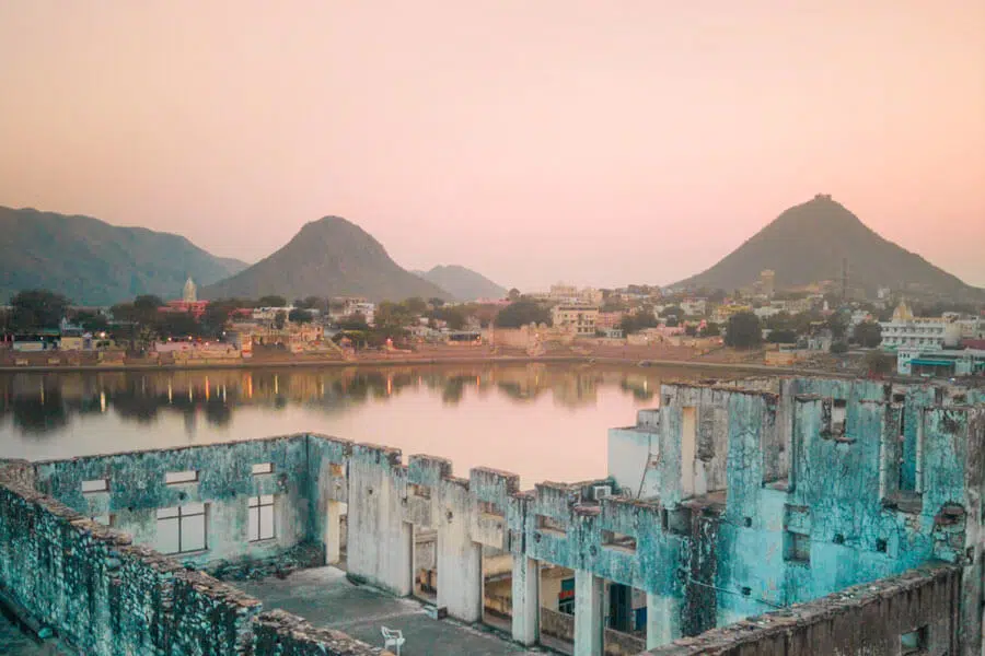 Sunset at the Lake Pushkar