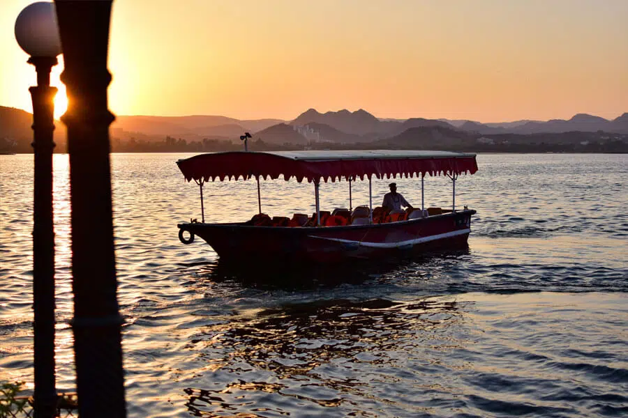 Sunset on the lake Pichola, Udaipur